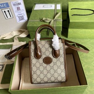 人気No1グッチ 本物 インターロッキングG付き ミニトートバッグ guh80930