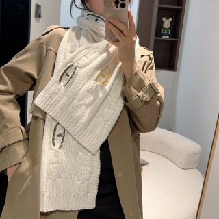 新色☆希少 エルメス トリマイヨンニットマフラー 本物 カシミア erw97726
