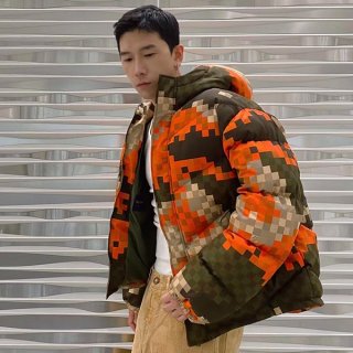 希少 ルイヴィトン プリントパファジャケット 本物 1AFXPK