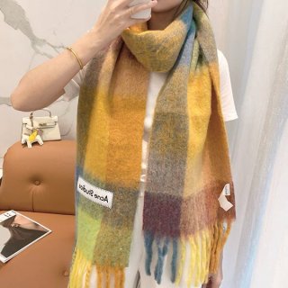 【即日配送】アクネストゥディオズ 本物 モヘアチェックスカーフ acj67315