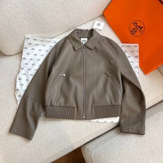 シンプルな鹿スキン エルメス ブルゾン ショートジャケット コピー ern32913