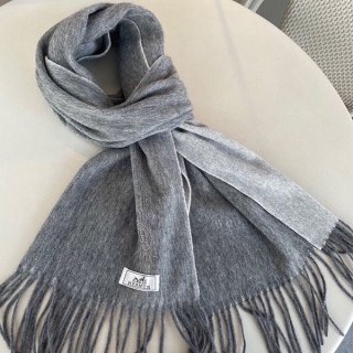 超希少！エルメス 本物 カシミアストール ダブルフェイス マフラー era49326