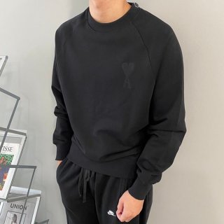 アミ パリス コピー ブラック トレーナー スウェット ロゴ amq11769 アミ パリス コピー ブラック トレーナー スウェット ロゴ amq11769