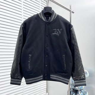 最安値挑戦ルイヴィトン 本物 エンボスレザーアンドウールブルゾン vui89925
