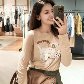 ウィークエンド マックスマーラ 本物 クルーネック長袖Ｔシャツ mao87382