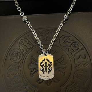 高品質 クロムハーツ ダガー ドッグ タグ ペンダント 本物 ネックレス Kul31664
