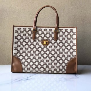 争奪戦 【セリーヌ トートバッグ 本物】トリオンフの刺繍テキスタイル ハンドバッグ 194342CS8