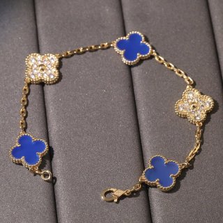 稀少 ヴァンクリーフ&アーペル 本物 ヴィンテージ アルハンブラ ブレスレット vai14679