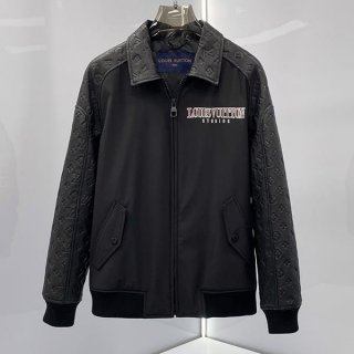★追跡付き発送で安心ルイヴィトン 本物 洗練された レザーアンドニットウールブルゾン vuj22456