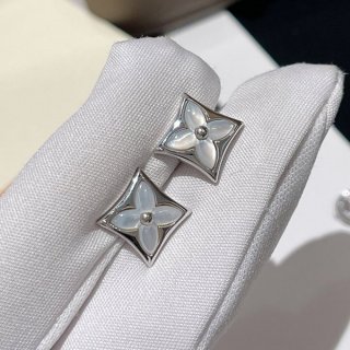 ルイヴィトン ピアス 本物 スター ブロッサム ナクレ Q9642