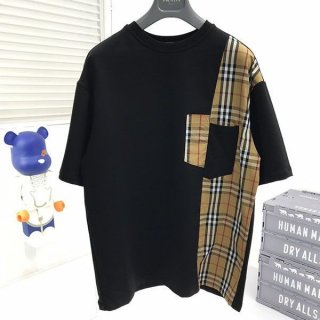 人気No1【バーバリー】ポケットディテール オーバーサイズTシャツ 本物 Bal59323