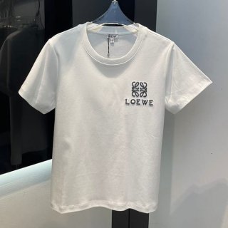 可愛いロエベ 本物 アナグラム コットン Tシャツ 2色 lor28108