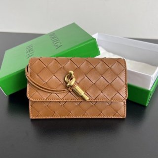 ボッテガヴェネタ タン Andiamo 本物 ジップウォレット boz02800