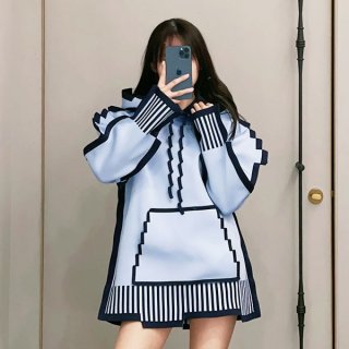 超話題!ロエベ テクニカルニット ピクセルパーカー 本物 loq46237