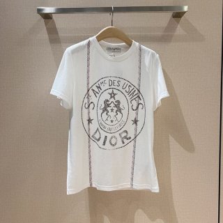 送料込ディオール レディース Tシャツ 本物 コットン&リネン 243T09A4426X0200