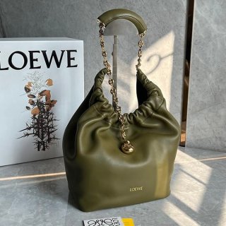 ブティックロエベ 本物 スクイーズバッグ スモール 2サイズ lov90602