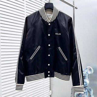 ☆超人気☆セリーヌ 本物 ナイロン ロゴ ボンバー ジャケット ブルゾン Ceb53071