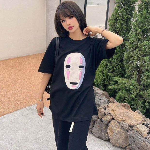 入手困難【ロエベ×スタジオジブリ 本物】カオナシ クルーネック Tシャツ lox58214