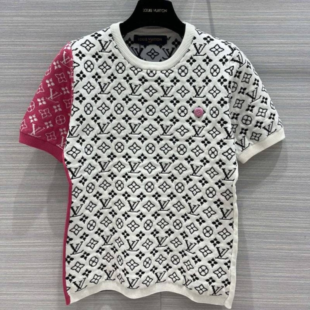 稀少ルイヴィトン 本物 フューシャアクセントマスキュリンTシャツ vuq58373