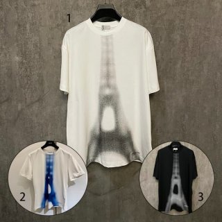 人気No1ディオール Eiffel Tower コットン リネン ジャージー Tシャツ 本物 3色 def48513