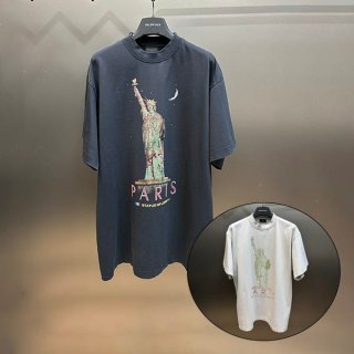 高品質バレンシアガ 本物 PARIS MOON オーバーサイズ Tシャツ 2色 baz20179 高品質バレンシアガ 本物 PARIS MOON オーバーサイズ Tシャツ 2色 baz20179