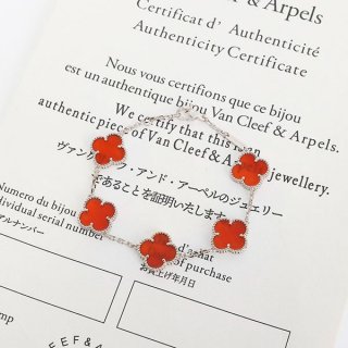 ヴァンクリーフ ヴィンテージ アルハンブラ ブレスレット 本物、5モチーフ var49446