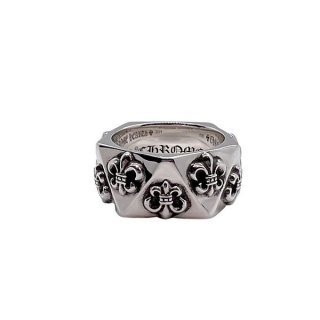 高品質★クロムハーツ PENTAGON BS FLEUR リング 本物 Kur89996