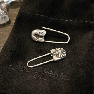 注目★クロムハーツ CHプラス 本物 安全ピン ピアス イヤリング シルバー Kur20148
