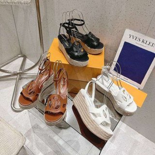 お洒落にルイヴィトン Isola ウェッジサンダル 本物 vui56699