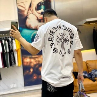 すぐ届く★クロムハーツ メンズ Tシャツ 本物 ホースシュー CHプラス Kup75482