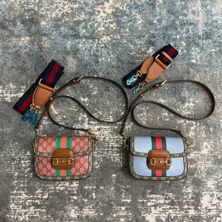 限定品!! グッチ Horsebit 1955 キャンバス 本物 レザー ショルダーバッグ 2色 gue80465