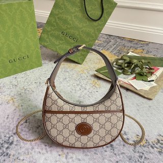 グッチ GG ハーフムーンシェイプ ミニバッグ 本物 726843