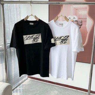 すぐ届 モンクレール 1952 ロゴパッチ 半袖Tシャツ 本物 2色 mod98820