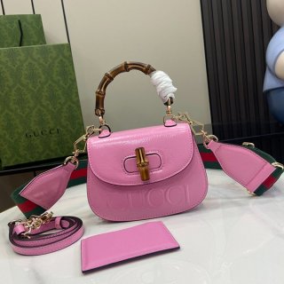 〔グッチ バンブー 1947 本物〕ミニ トップハンドルバッグ guw50321