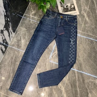 入手困難ルイヴィトン デニムパンツ 本物 モノグラムパッチワーク vuw25745
