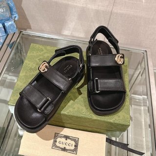 超希少！グッチ 本物 モリッツGGレザーサンダル guq28177