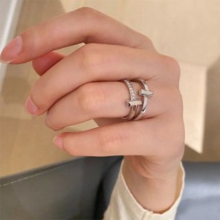 《大人気》ティファニー 本物 T1 Ring ティーワンリング 2.5mm Tiu29730