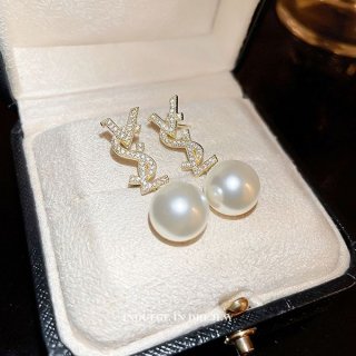 超希少！サンローラン パール イヤリング 本物 188035YSL