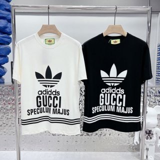 人気話題コラボ！アディダス グッチ Tシャツ 本物 コットン gul90363