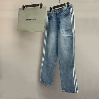 セレブ多数愛用バレンシアガ × アディダス デニムパンツ 本物 bay12823