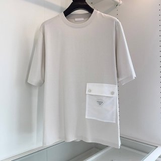 プラダ Re-Nylon x ジャージー Tシャツ 本物 2色 pur93724