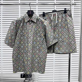 グッチ プリント入りコットンポプリンシャツ 本物 上下セット 782499