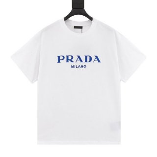 超話題!プラダ ロゴ コットン Tシャツ 本物 puk03086