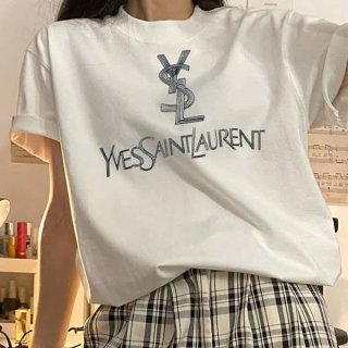 サンローラン コピー ロゴ プリント 半袖 Tシャツ Sas81075 サンローラン コピー ロゴ プリント 半袖 Tシャツ Sas81075