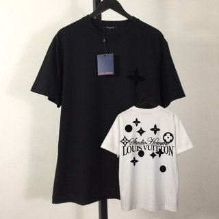 高品質 ルイヴィトン グラフィック クルーネック Tシャツ 本物 2色 vut91018