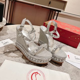 クリスチャンルブタン ウェッジサンダル 本物 PYRACLOU シューズ 靴 Ruz69498