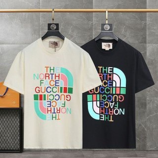 ギフトに最適ノースフェイス グッチ 本物 ロゴ コットン Tシャツ 2色 guz86483