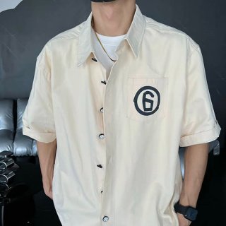 エムエムシックス ロゴ 半袖シャツ 本物 Mae65098 エムエムシックス ロゴ 半袖シャツ 本物 Mae65098