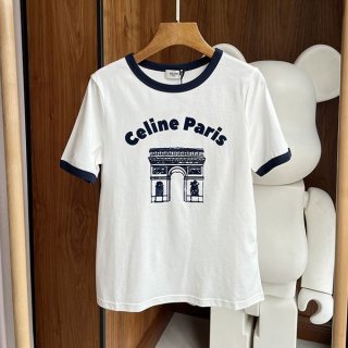 注目度抜群！セリーヌ 半袖 Tシャツ 本物ホワイト Cey68535