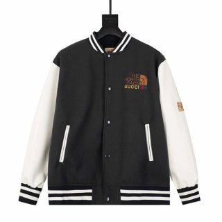稀少グッチxノースフェイス 本物 コラボ ベースボールジャージ Noy47517
